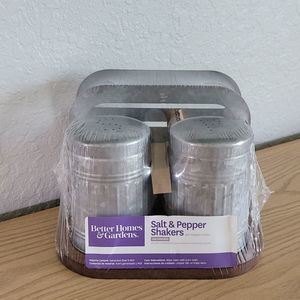 Better Homes & Gardens Galvanized Salt & Pepper Shakers with Napkin Holder
